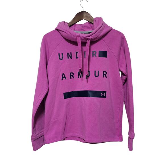 Under Armour Threadborne Fleece Loose Hoodie Pink Women's Size S Casual - Picture 1 of 5
